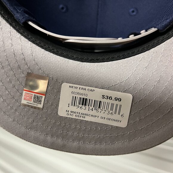 Georgetown Hoyas NCAA Teamscript Snapback Hat Blue Gray - New - Picture 3 of 3